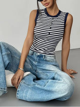 Striped Round Neck Tank Tanks & Camis
