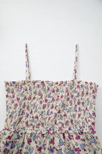 Multicolour Bohemian Ditsy Floral Smocked Fit Flare Sundress Woman Casual Dress