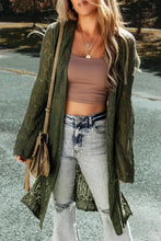 Openwork Open Front Long Sleeve Cardigan Cardigans