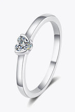 Heart-Shaped Moissanite Solitaire Ring Rings