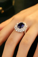 5 Carat Lab-Grown Sapphire Flower Shape Ring Rings