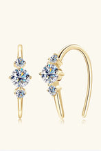 Moissanite 925 Sterling Silver Earrings Gold One Size Earrings