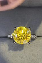 5 Carat Moissanite 925 Sterling Silver Ring in Banana Yellow Rings