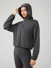 Millennia Zip Up Dropped Shouder Active Hooded Woman Activewear