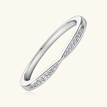 925 Sterling Silver Inlaid Moissanite Ring Rings