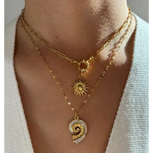 2-Piece 18K Gold-Plated Sun & Wave Pendant Necklace Gold One Size Necklaces