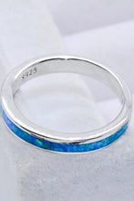 925 Sterling Silver Opal Ring in Sky Blue Rings