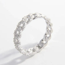925 Sterling Silver Inlaid Zircon Ring Rings