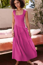 Square Neck Wide Strap Dress Casual Dresses