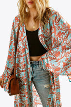 Printed Open Front Duster Cardigan Woman Outerwear