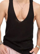 Men's Plus Size V-Neck Wide Strap Tank Mens Tops