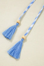 Gingham Short Sleeve Button Tie Split Neck Loose Mini Dress Casual Dresses