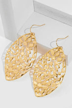 Brass Cutout Leaf Shape Earrings Earrings