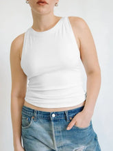 Asymmetrical Back Ribbed Crop Tank Top Tanks & Camis