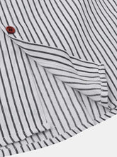 Men's Plus Size Striped Short Sleeve Button-Down Shirt Mens Tops