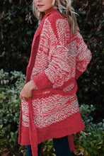 Contrast Trim Open Front Longline Cardigan Woman Outerwear