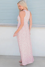 Leopard Round Neck Sleeveless Maxi Dress Maxi Dresses