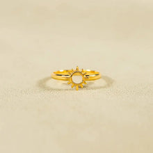 Sun Shape 18K Gold-Plated Ring Rings