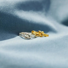 925 Sterling Silver Knotted Ring Gold Rings