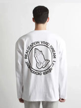 Men's Graphic Round Neck Long Sleeve T-Shirt Mens Tops