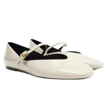 Round Toe Flats Slip-Ons White Woman Loafers