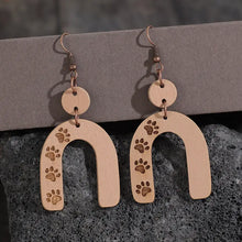 Geometric Shape Wooden Earrings Earrings