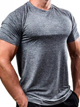 Men's Plus Size Round Neck Short Sleeve T-Shirt Gray Mens Tops