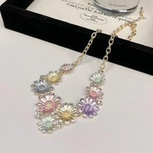 Alloy Rhinestone Daisy Necklace Gold One Size Fashion Jewelry