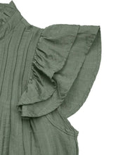 Ruffled Mock Neck Cap Sleeve Mini Dress Casual Dresses