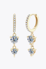 Adored Be The One Moissanite Drop Earrings Gold One Size Earrings