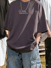 Men's Round Neck Half Sleeve T-Shirt Mauve Mens Tops