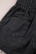 High Waist Raw Hem Denim Shorts Denim Shorts