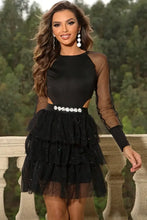 Cutout Round Neck Mini Dress Cocktail Dress
