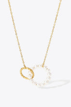 Pearl Hoop Link Pendant Necklace Necklaces