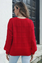 Round Neck Long Sleeve Sweater Sweater Pullovers