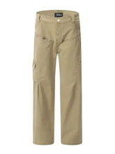 Men's Straight Leg Cargo Pants Khaki Woman Sweatpants