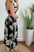 Smocked Printed Halter Neck Dress Woman Maxi Dress