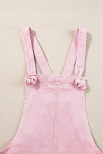 Knot Straps Denim Overalls with Pockets Denim Overalls