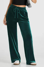 Drawstring Elastic Waist Straight Leg Pants Woman Pants