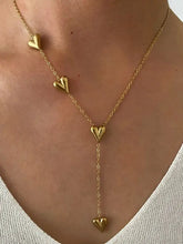 18K Gold-Plated Heart Drop Y-Necklace Necklaces