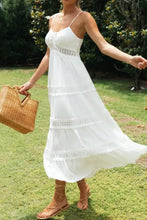 Lace Detail Smocked Midi Cami Dress Casual Dresses