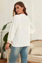 Honey Melo Apparel Plus Size V-Neck Puff Sleeve Blouse Woman Blouses