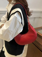 PU Leather Shoulder Bag Red One Size Shoulder Bags