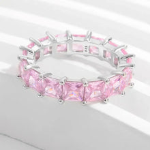 925 Sterling Silver Inlaid Zircon Ring Rings