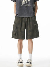 Men's Plus Size Camouflage Shorts with Pockets Mens Bottoms