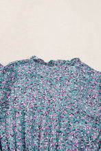 Tiered Printed Notched Short Sleeve Dress Maxi Dresses