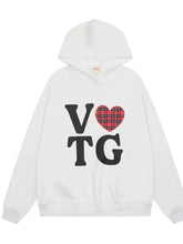 Men's Letter Graphic Long Sleeve Hoodie White Teeth Mens Tops