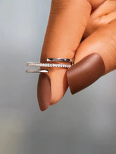 925 Sterling Silver Inlaid Zircon Ring Silver Rings