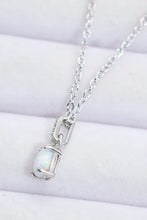 Opal Pendant 925 Sterling Silver Chain-Link Necklace Necklaces