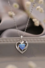 Opal Heart Pendant Necklace Sky Blue One Size Necklaces